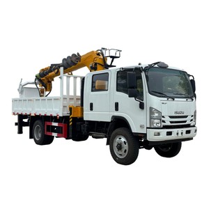 Isuzu ELF 4x4 Off Road Truck <b>Crane</b> Vehicle Cargo Lifting <b>Crane</b> Truck with Auger for Construction Transport - Product Image 1