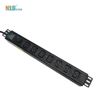 16A 110-250 Vac PDU หน่วยจ่ายไฟแถบไฟแบบติดตั้งบนแร็คหน่วยจ่ายไฟ UK หน่วยจ่ายไฟ