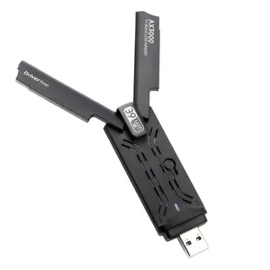 Pilote gratuit USB WiFi 6E Adaptateur Tri Band AX3000 2.4G/5G/6GHz Wi-Fi USB3.0 Dongle 3000Mbps Carte réseau sans fil