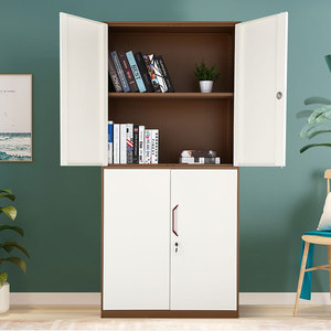 Gabinete moderno de almacenamiento de metal de 2 puertas, 4 estantes ajustables, armario archivador de acero barato con 4 estantes ajustables para uso en la cocina - Product Image 5