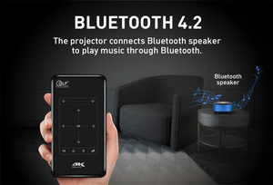 P09 Ii 4K LED DLP Xách Tay <span class=keywords><strong>Mini</strong></span> Máy Chiếu <span class=keywords><strong>Android</strong></span> 9 5G Wifi BT Máy Chiếu Với 4000MAh Pin WVGA 854 + 480 Của Nhãn Hiệu Tập Trung Beamer - Product Image 6