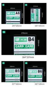 <span class=keywords><strong>Porte</strong></span>-badges A3 B4 A4 B5 <span class=keywords><strong>A5</strong></span> B6 A6, étui rigide en PVC protecteur, pochette pour carte de jeu, carte bancaire, image, pochette transparente pour carte d'identité, certificat - Product Image 2