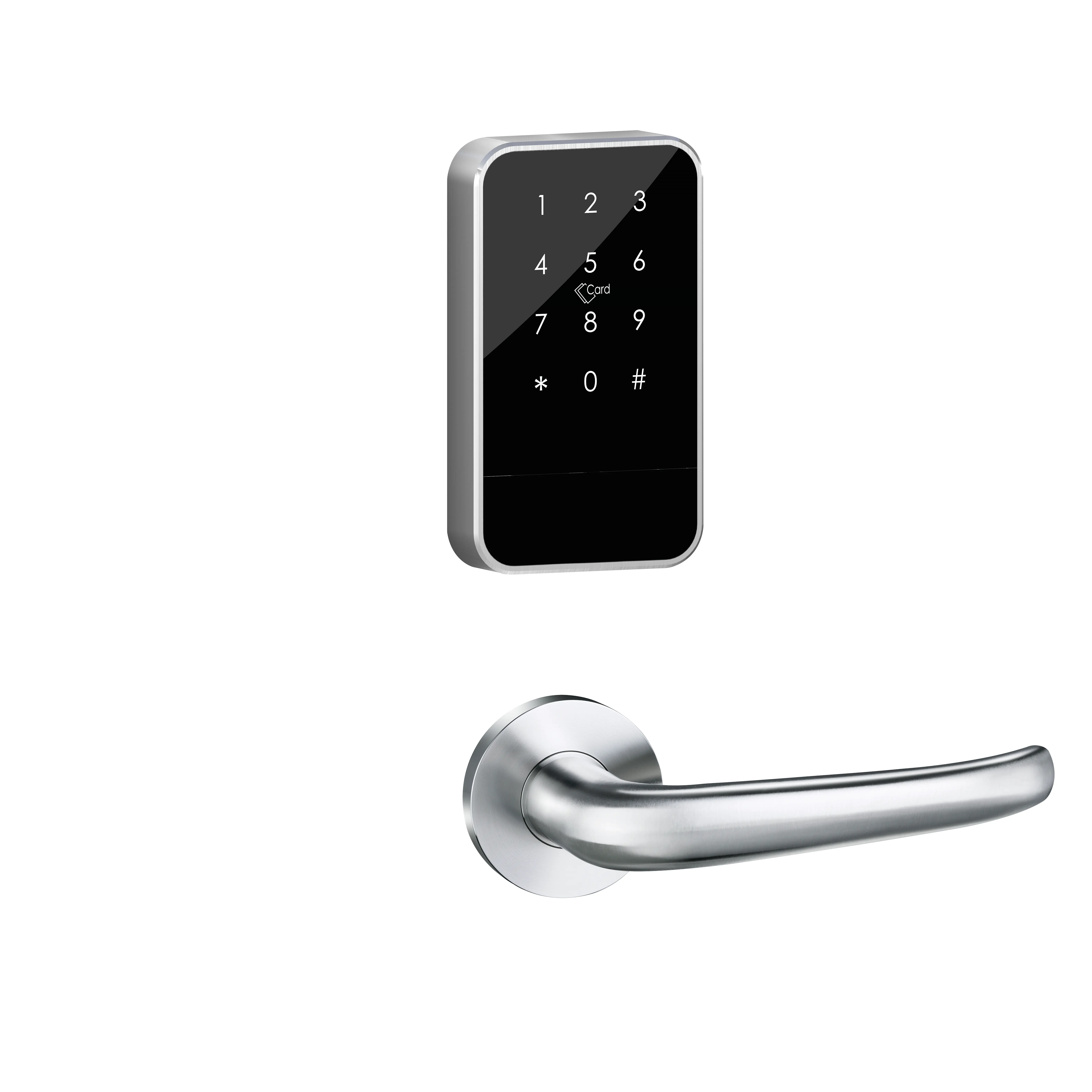 Panel de aleación de aluminio con mango de acero inoxidable, cerradura de puerta Tuya Smart life, aplicación Split Zigbee
