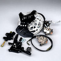 Kit complet de frein à disque arrière 240 mm avec double étrier en aluminium anodisé pour mise à niveau du frein à pied Sur Ron Ultra Bee