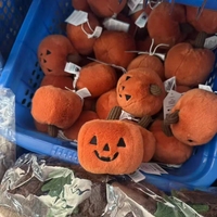 Maßgefertigte Gruselige Jack-O'-Lantern, Halloween-Kürbis Plüschtier mit Gesticktem Gesicht