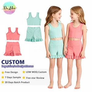 Ensemble de yoga pour enfants, vêtements de sport, soutien-gorge à bretelles, évacuation de l'humidité, taille et couleur personnalisées, certifié <span class=keywords><strong>CE</strong></span>, vêtements de sport pour filles - Product Image 3