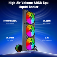 Refroidisseur liquide pour processeur AIO RGB 360 mm/240 mm pour PC de jeu |   Système de refroidissement à eau PWM silencieux pour Intel AM4 AM5 LGA1700