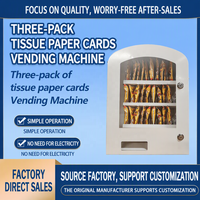 Distributeur automatique commercial ZENJET à trois têtes pour cartes, distributeur automatique de mouchoirs carrés et de cigarettes