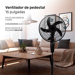 Ventilateur sur pied oscillant de 16 pouces, 40 watts, avec télécommande, pour appareils électroménagers, chambre à coucher - Product Image 3