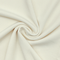Tissu côtelé uni 2x2, 95% polyester 5% élasthanne, tissu côtelé pour chemises