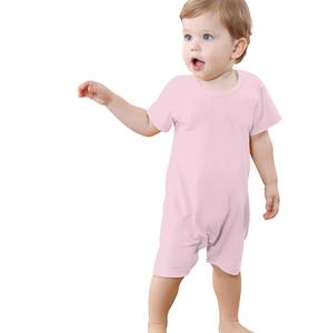 บอดี้สูทสำหรับเด็กทารกแบบปรับแต่งได้พร้อมโลโก้แขนสั้นผ้าคอตตอน100% ชุดหมีผ้าฝ้ายปิดกระดุมสำหรับเด็กทารกรุ่น ODM ใหม่ - Product Image 3