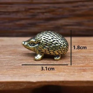 All'ingrosso in ottone massiccio riccio ornamenti in metallo animale statua per la decorazione della casa scolpito a mano riccio statuetta - Product Image 3
