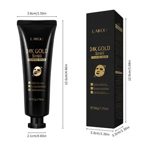 LAIKOU Deep Cleansing Remove Blackhead Tighten Pores 24K Gold Snail Peel Off Facial Mask