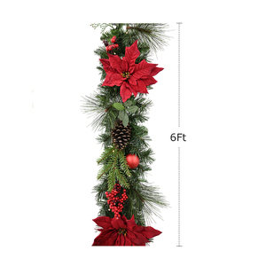 Décorations de Noël personnalisées pour l'intérieur et l'extérieur, guirlandes et couronnes de Noël festives en pin - Product Image 1