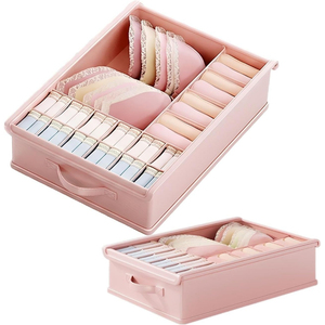 Kotak Penyimpanan Pakaian Bentuk Persegi Panjang, Organizer Pakaian Dalam, Kotak Penyimpanan Lipat untuk Lemari, Tempat Penyimpanan Kaus Kaki, BH, Dasi, Lingerie - Product Image 1