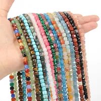 Perles d'espacement en cristal œil de tigre naturel, facettées, cube carré, 5 mm, pour la fabrication de bijoux, bracelets, colliers, boucles d'oreilles DIY