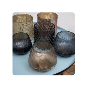 Vela de cristal de diseño de alta calidad votiva coloreada para uso en bodas y fiestas en casa - Product Image 1