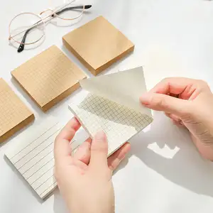 简单的白色牛皮纸空白材料纸记事本书写记事本粘性计划者张贴笔记文具