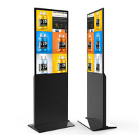 43 55 65 pouces 4K intérieur kiosque interactif LCD affichage numérique moniteur support de sol écran tactile panneau écran d'affichage publicitaire