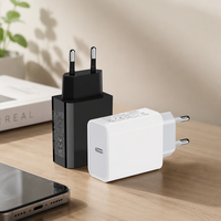 Chargeur mural rapide USB-C HNT 20W QC3.0 avec un seul port, prises US EU UK KR, adaptateur secteur universel pour iPhone Samsung MP3Devices