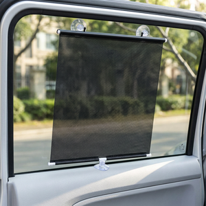 Pare-soleil de voiture vertical intégré en tissu uni écologique 45x125cm, prix usine, anti-UV, garde la voiture fraîche cet été - Product Image 3
