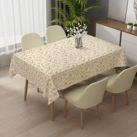 Nappe en vinyle beige à fleurs RNPT, inodore, pour dîner familial, Pâques