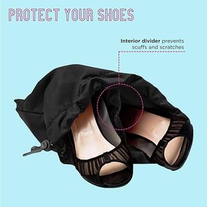 กระเป๋าใส่รองเท้าผ้านุ่มสำหรับผู้หญิงมีตัวแบ่งช่องสำหรับใส่รองเท้าน่ารัก1-2คู่ - Product Image 2