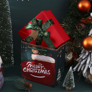 クリスマスイブギフトボックスプリントリボンフェスティバルギフトボックスリボン新年ギフト包装用 - Product Image 3