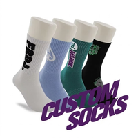 Chaussettes personnalisées avec logo, chaussettes de sport unisexes en coton, logo brodé personnalisé, chaussettes de tennis athlétiques, chaussettes de course
