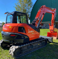 Mini-excavatrice Kubota KX080 Eco certifiée CE, conforme à la norme Stage V, 8 tonnes, pour la construction urbaine et l'aménagement paysager en Europe