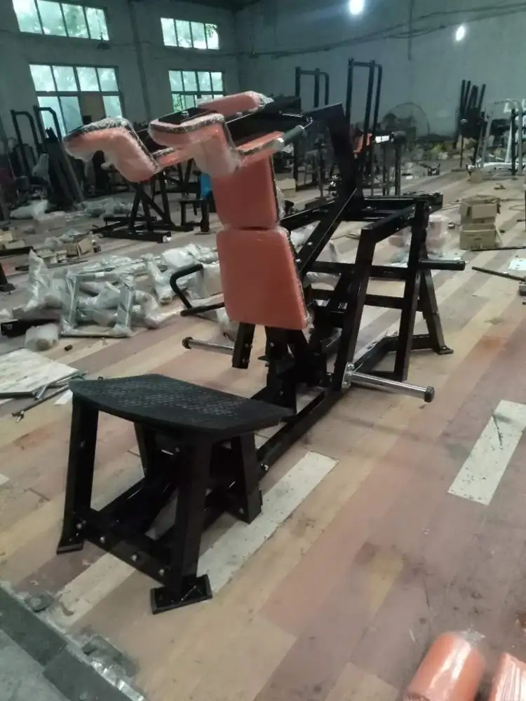 Ticari spor salonu ekipmanı gücü makine plakası yüklü çok fonksiyonlu v-squat makinesi