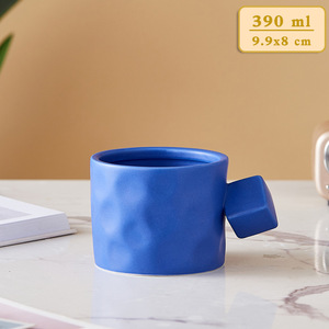แก้วกาแฟลาเต้เซรามิกนอร์ดิกหูจับสี่เหลี่ยมขนาด13ออนซ์สำหรับคาเฟ่ - Product Image 4