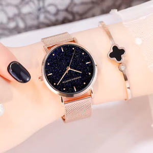 Hannah Martin, reloj de pulsera de cuarzo dorado rosa de lujo para mujer, logotipo personalizado, diseño minimalista, fábrica de acero inoxidable al por mayor - Product Image 5