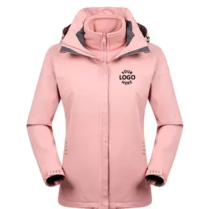 2022 custom winter fleece liner windbreaker coat clothes rain waterproof utility softshell jacket for women