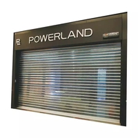 Porte à enroulement moderne en alliage d'aluminium argenté personnalisée avec commande facile pour immeuble de bureaux