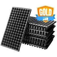 Plaque de semis rectangulaire en plastique PS robuste pour la culture en extérieur, 21, 32, 50, 72, 98, 105, 128, 162, 200 alvéoles, vente en gros
