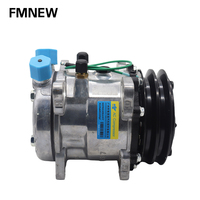 Nuevo Compresor de Aire Acondicionado FMNEW de 24V para Tractor con Polea de Correa 2007-2009, Polea de 125mm de Alta Resistencia, 100% Probado, Ajuste Universal, 18 Meses de Garantía