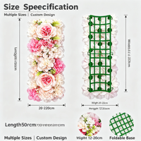 Guirlande de fleurs artificielles en soie pour allée de mariage, chemin de table, toile de fond de banquet, décoration murale et aménagement de lieux de fête