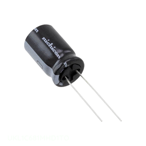 ตัวเก็บประจุ680 UF แบบมีรู UKL1C681MHD1TO รัศมี680 uF 20% 16V ตัวเก็บประจุ - Product Image 1