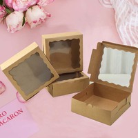 Boîte à gâteau et boîte d'emballage pour pâtisserie en carton blanc avec fenêtre transparente, idéale pour les boulangeries et les fêtes d'anniversaire