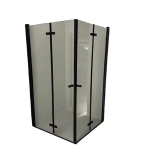Frameless shower enclosure tempered glass hinge and pivot open bathroom shower no frame shower doors