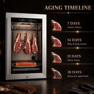 Refrigerador Comercial de 52L para Maduración en Seco de Carne, Gabinete de Maduración de Carne 1-22 ° C 50-85% RH para Restaurantes de Carnes, Carnicerías y Bodegas - Product Image 3