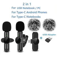 24G Kabelloses Omnidirektionales Lavaliermikrofon Geräuschunterdrückendes Audio-Video-Aufnahmegerät für iPhone/iPad/Android/Samsung Live