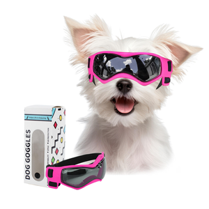 Lunettes de soleil pour chien, lunettes de protection UV, coupe-vent, anti-neige, confortables, souples, avec sangles réglables pour petits chiens et chiots - Product Image 5
