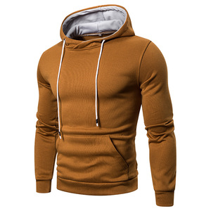 Otoño e Invierno Nueva Sudadera con capucha de moda para hombres Tallas grandes Jersey de color sólido Sudadera con capucha informal con capucha - Product Image 4