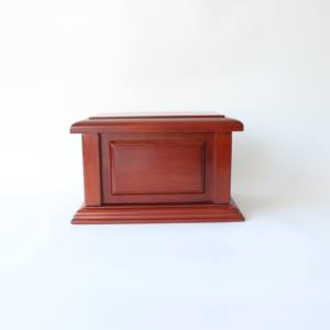 クラシックな無垢材の火葬骨壺、蓋が外せる伝統的な記念骨壺、大人の葬儀用 - Product Image 1