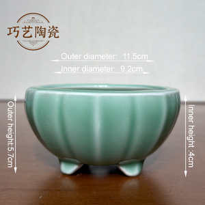 Vente <span class=keywords><strong>en</strong></span> gros de petits pots à fleurs <span class=keywords><strong>en</strong></span> céramique créatifs, émaillés, écologiques, durables, pour plantes succulentes, bonsaïs, intérieur et extérieur, maison et jardin - Product Image 4
