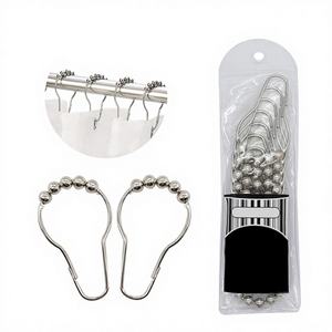 Accessoires de rideau de salle de bain pratiques, crochet de suspension de rideau moderne en acier inoxydable - Product Image 1