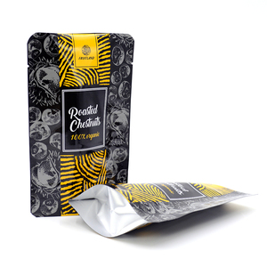Sacchetto Personalizzato Lucido per Alimenti, Resistente all'Umidità, in Alluminio, con Base d'Appoggio, per Snack di Castagne Arrostite - Product Image 2