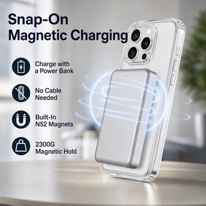 Funda Transparente Magnética Anti-Amarillamiento <span class=keywords><strong>de</strong></span> TPU+PC, Diseño Sencillo para 15 14 Pro Max, Resistente a Impactos, Compatible con Carga Inalámbrica - Product Image 4